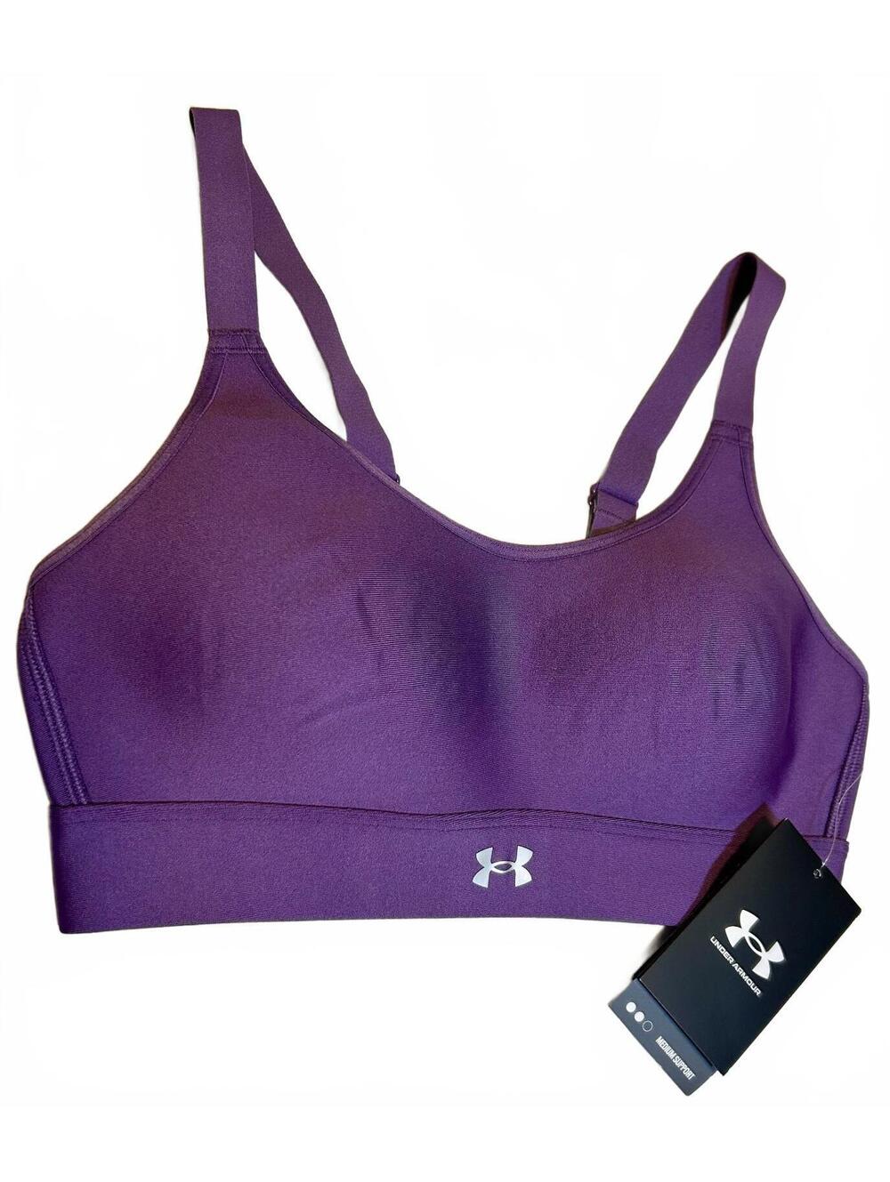 Under Armour Sports Bra Medium Support Purple Sz S NWT